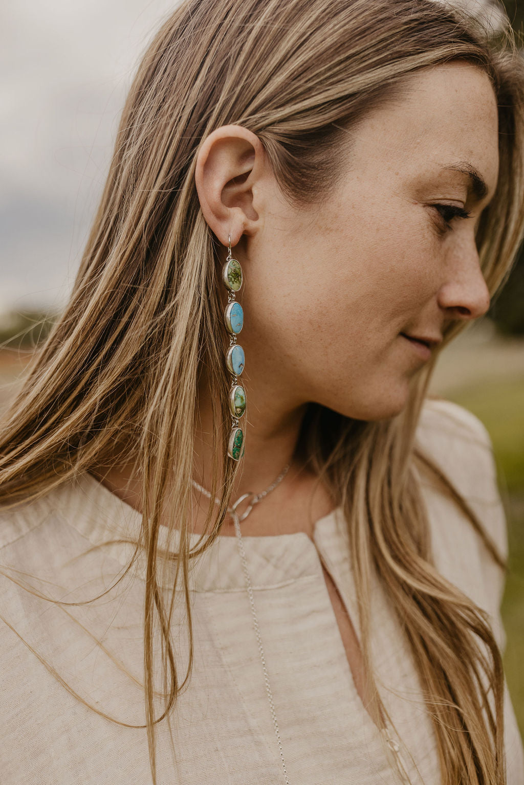 Cascade Statement Earring (Multi Stone)