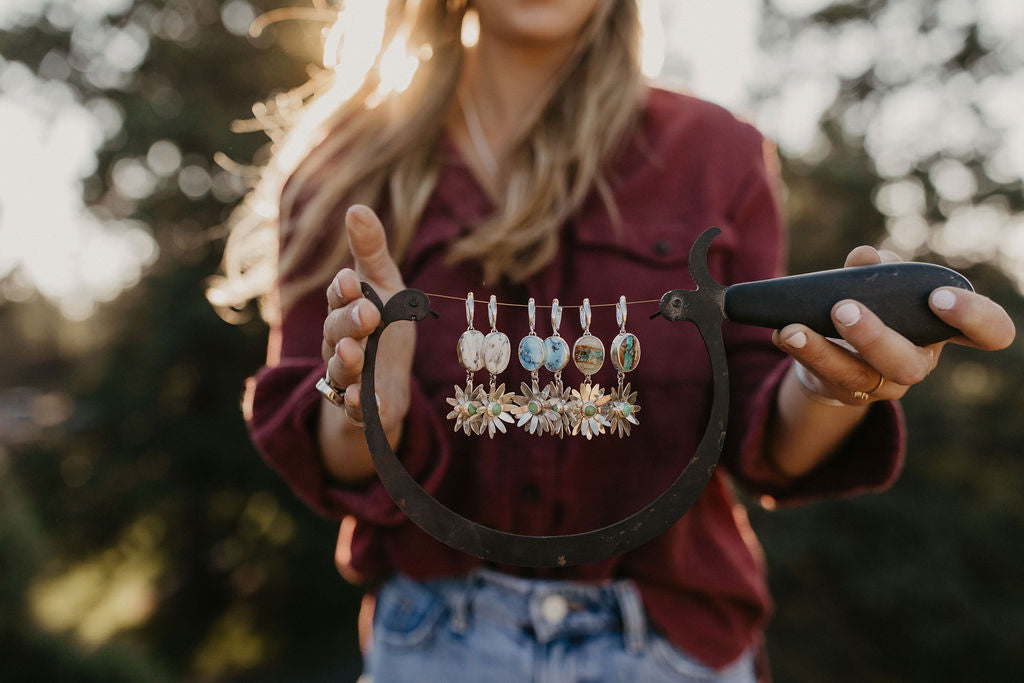 Daisy Lever-Back Earrings (Golden Hill)
