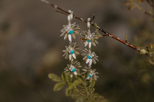 Daisy Drop Statement Earrings