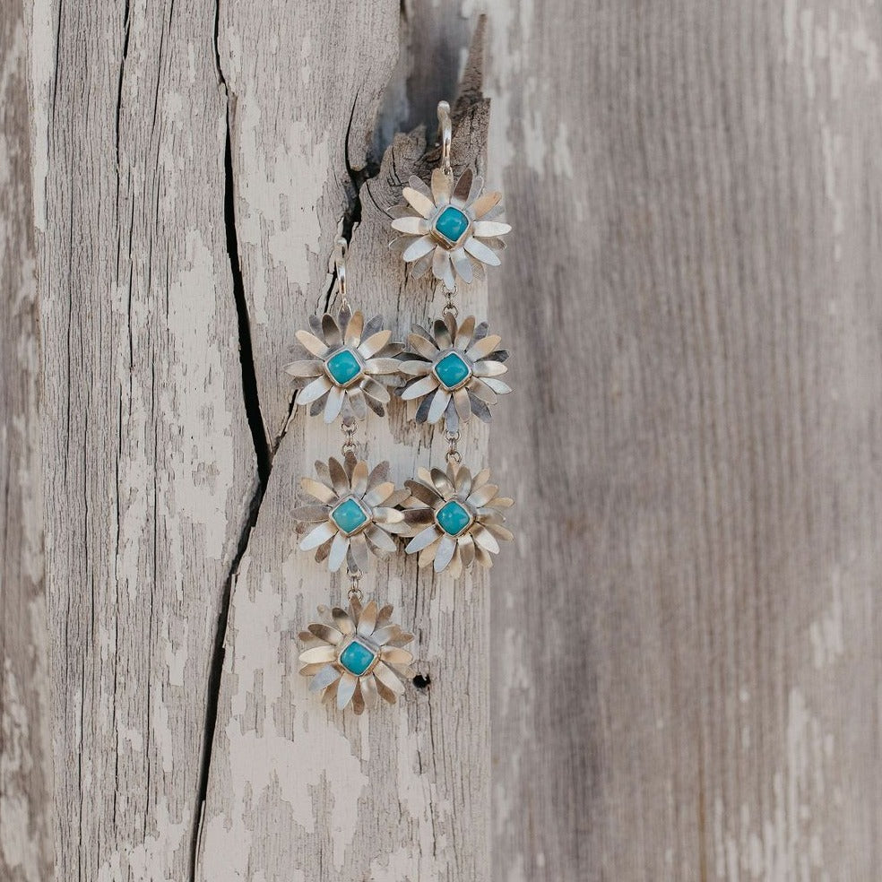 Daisy Drop Statement Earrings