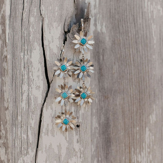 Daisy Drop Statement Earrings