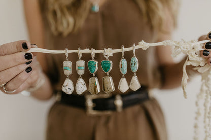 Royston Ribbon & White Buffalo Lever-Back Earrings