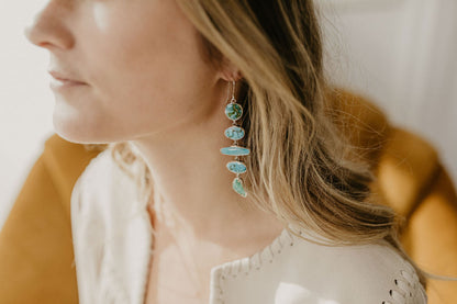 Cascade Statement Earring (Multi Stone)
