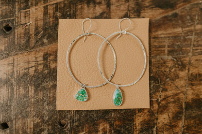 Hammered Organic Hoops (Sonoran Gold)