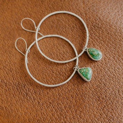 Hammered Organic Hoops (Sonoran Gold)