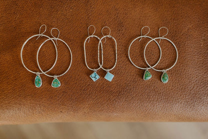 Hammered Organic Hoops (Kingman)
