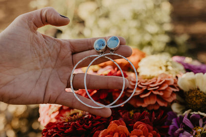Hammered Organic Hoops (Golden Hill)
