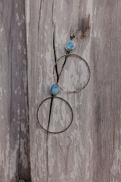 Hammered Organic Hoops (Golden Hill)