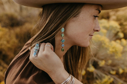 Cascade Statement Earring (Multi Stone)