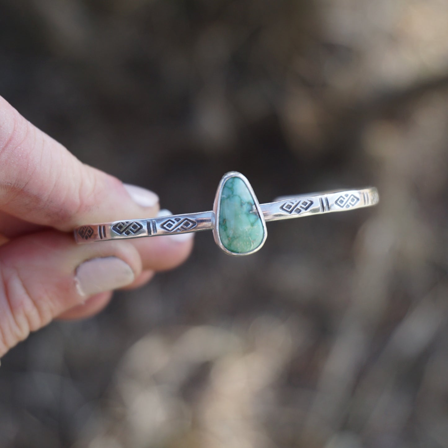 Stamped Silver Cuff (Sonoran Gold)