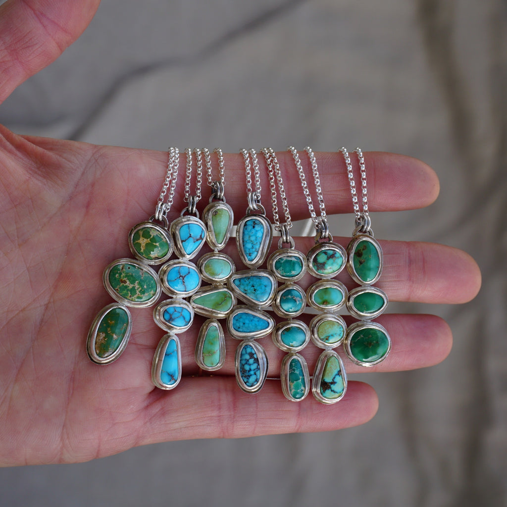 Kingman Turquoise Bar Necklace